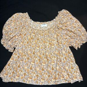Old Navy Floral Puff Sleeve Blouse